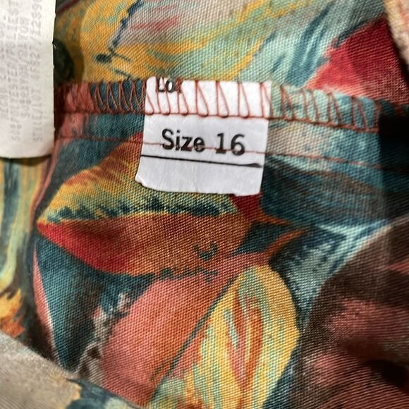 Vintage‎ Bobbie Brooks Women’s Full Button Fall Harvest Pleated Maxi Sz 16 - Picture 9 of 10